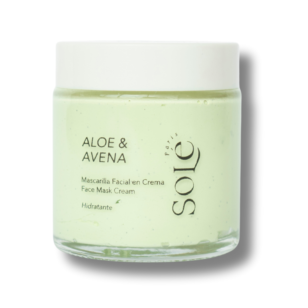 MASCARILLA HIDRATANTE DE ALOE Y AVENA