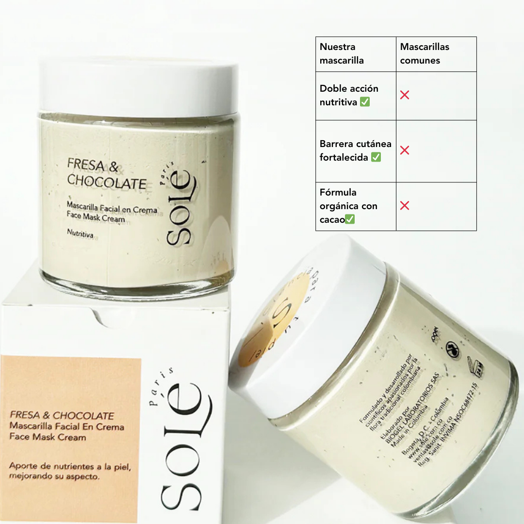 MASCARILLA NUTRITIVA DE FRESA & CHOCOLATE